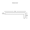Neptune Viva Edge Trim 94 in. Marble Glacier