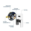 Tofino Pressure-Balanced Tub & Shower Set By Visentin - Golzar Home
