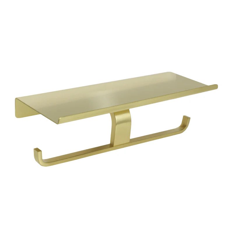 TOILET PAPER DOUBLE HOLDER WITH SHELF - Golzar Home