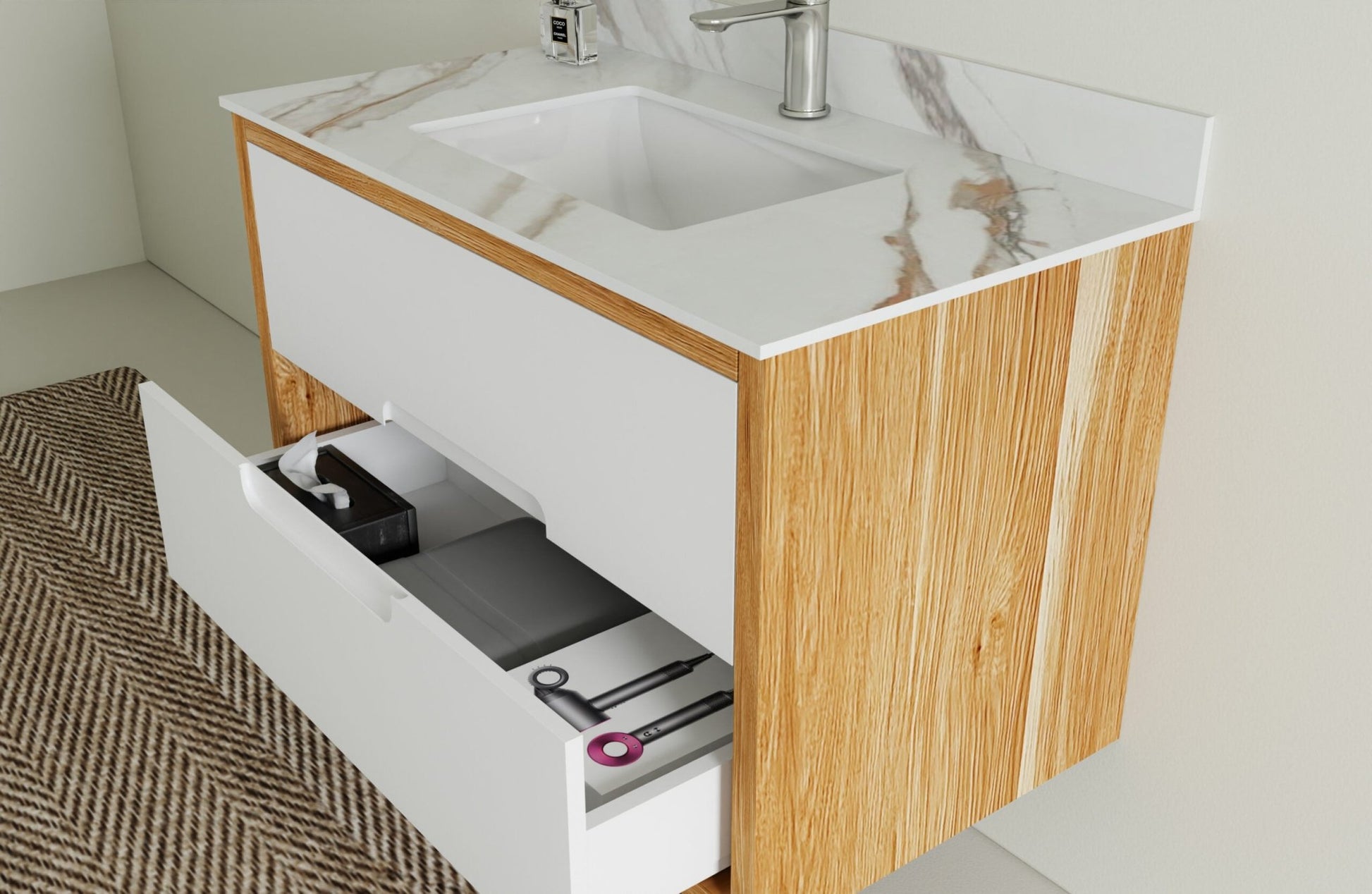 Tokyo Single Sink Bathroom Vanity - Golzar Home