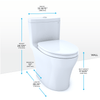 Toto Aquia Iv One-Piece Toilet Washlet+ 1.28/0.9 Gpf - Universal Height - Golzar Home