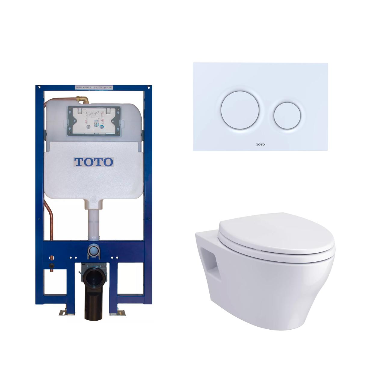 Toto Ep Wall Hung Toilet & In-Wall Tank System 1.28/0.9 Gpf - Golzar Home