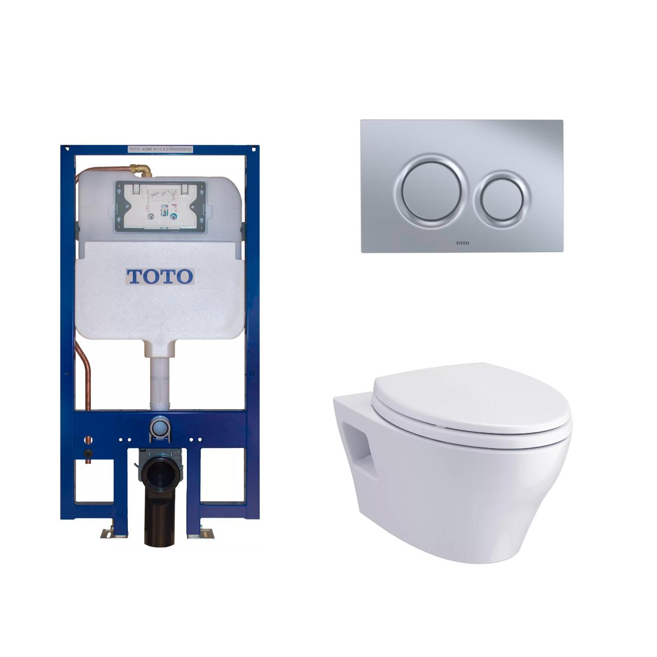 Toto Ep Wall Hung Toilet & In-Wall Tank System 1.28/0.9 Gpf - Golzar Home