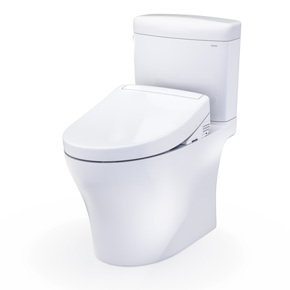 Toto Aquia® IV Cube Washlet®+ S5 Two-Piece Toilet - 1.28 Gpf