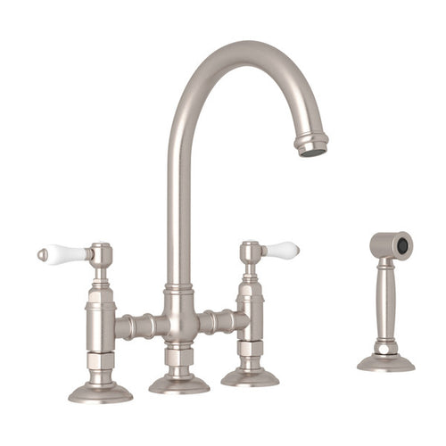 ROHL San Julio Bridge Kitchen Faucet With Side Spray