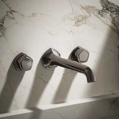 Occasion® Wall-mount bathroom sink faucet Knob handle trim, 1.2 gpm