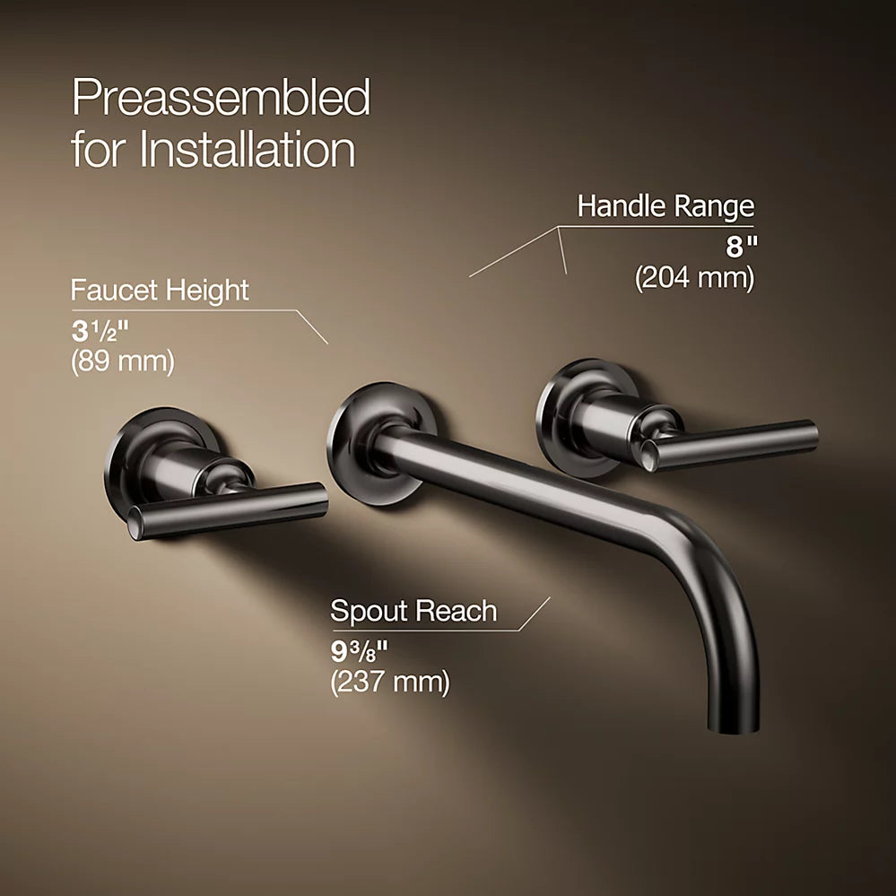 Purist® Wall-mount bathroom sink faucet trim with Lever handles, 1.2 gpm