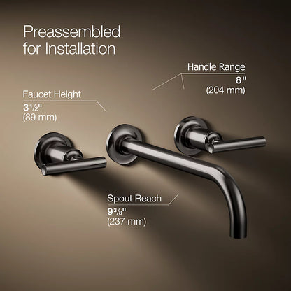Purist® Wall-mount bathroom sink faucet trim with Lever handles, 1.2 gpm