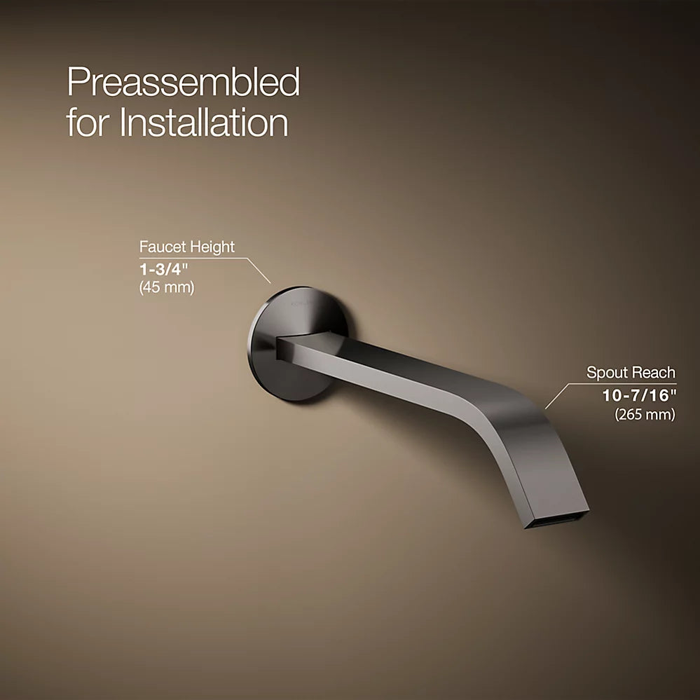 Components® Wall-mount bathroom sink faucet spout with Ribbon design, 1.2 gpm