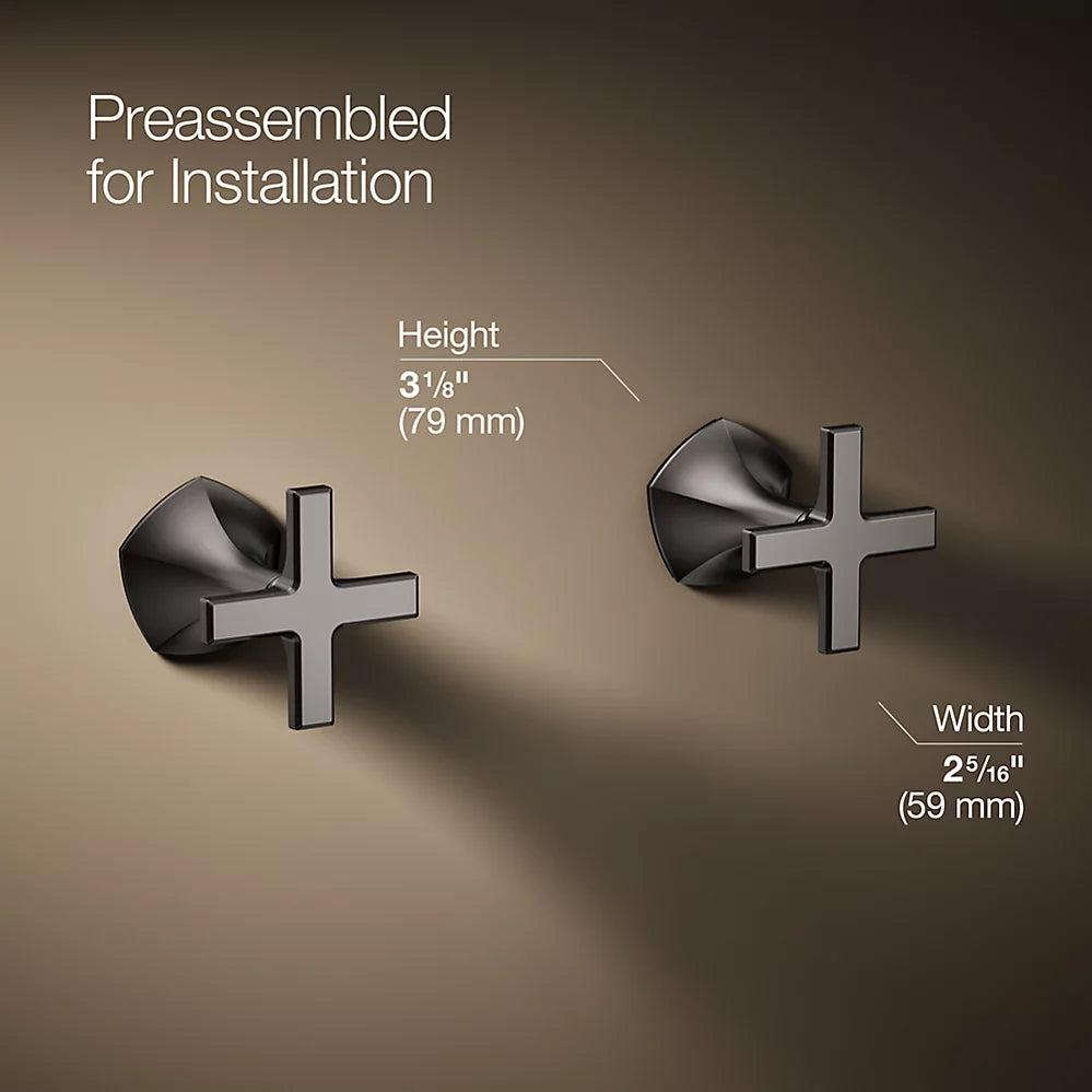 Occasion® Wall-mount bathroom sink faucet Cross handle trim, 1.2 gpm