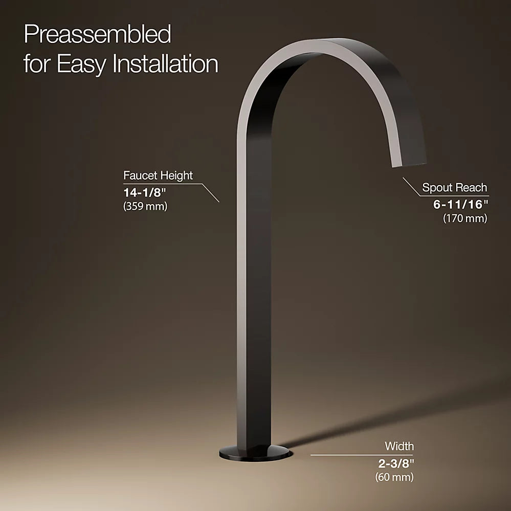Components® Bathroom sink faucet spout with Ribbon design, 1.2 gpm