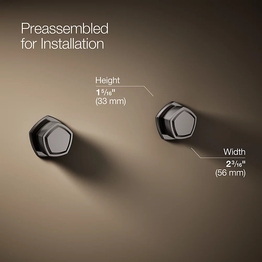 Occasion® Wall-mount bathroom sink faucet Knob handle trim, 1.2 gpm