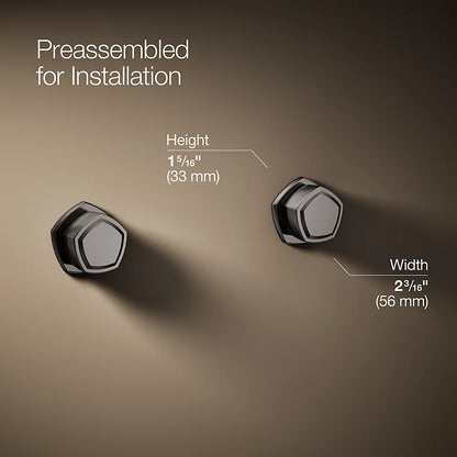 Occasion® Wall-mount bathroom sink faucet Knob handle trim, 1.2 gpm