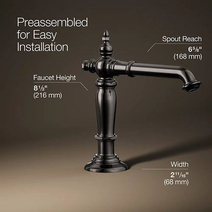 Artifacts® Bathroom sink faucet spout with Column design, 1.2 gpm