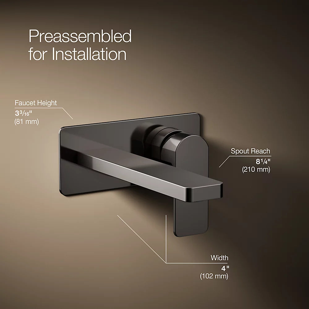 Parallel® Wall-mount single-handle bathroom sink faucet, 1.2 gpm
