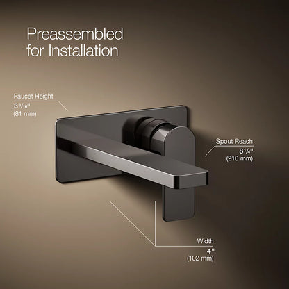 Parallel® Wall-mount single-handle bathroom sink faucet, 1.2 gpm