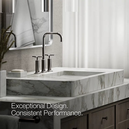 Purist® Widespread bathroom sink faucet with Cross handles, 1.2 gpm
