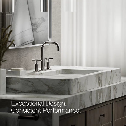 Purist® Widespread bathroom sink faucet with Cross handles, 1.2 gpm