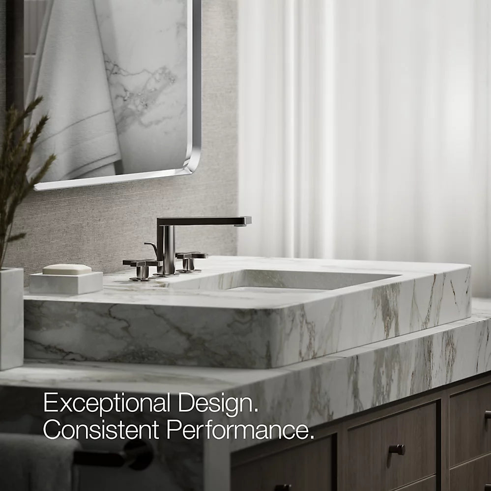 Composed® Widespread bathroom sink faucet with Cross handles, 1.2 gpm
