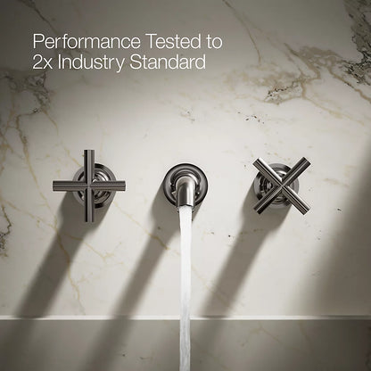 Purist® Wall-mount bathroom sink faucet trim with Cross handles, 1.2 gpm