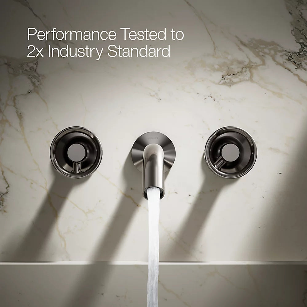 Components® Wall-mount bathroom sink faucet Industrial handle trim