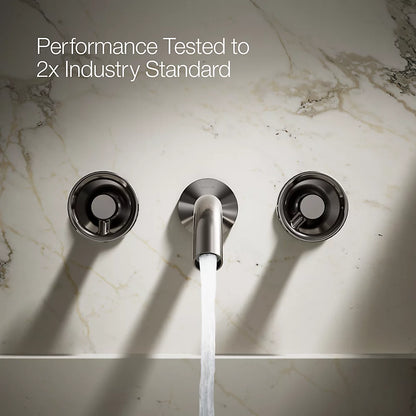 Components® Wall-mount bathroom sink faucet Industrial handle trim