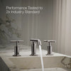 Purist® Widespread bathroom sink faucet with Cross handles, 1.2 gpm