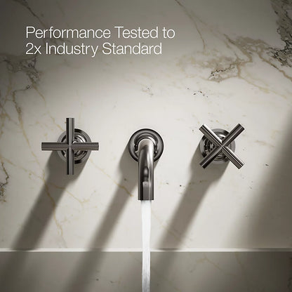 Purist® Wall-mount bathroom sink faucet trim with Cross handles, 1.2 gpm