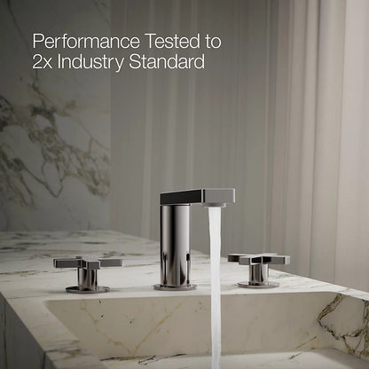 Composed® Widespread bathroom sink faucet with Cross handles, 1.2 gpm