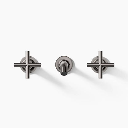Purist® Wall-mount bathroom sink faucet trim with Cross handles, 1.2 gpm