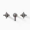 Purist® Wall-mount bathroom sink faucet trim with Cross handles, 1.2 gpm