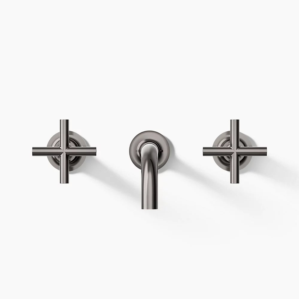 Purist® Wall-mount bathroom sink faucet trim with Cross handles, 1.2 gpm