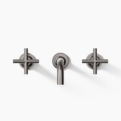 Purist® Wall-mount bathroom sink faucet trim with Cross handles, 1.2 gpm