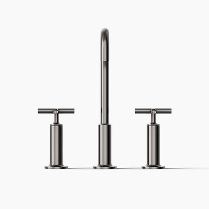 Purist® Widespread bathroom sink faucet with Cross handles, 1.2 gpm