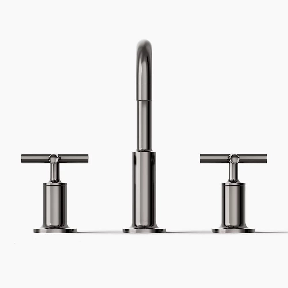 Purist® Widespread bathroom sink faucet with Cross handles, 1.2 gpm