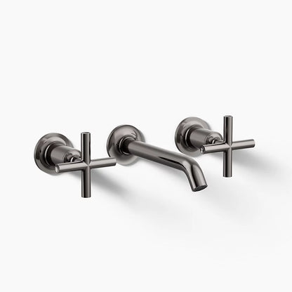 Purist® Wall-mount bathroom sink faucet trim with Cross handles, 1.2 gpm