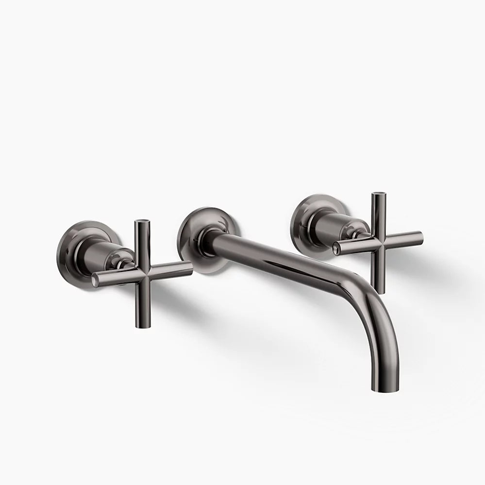 Purist® Wall-mount bathroom sink faucet trim with Cross handles, 1.2 gpm
