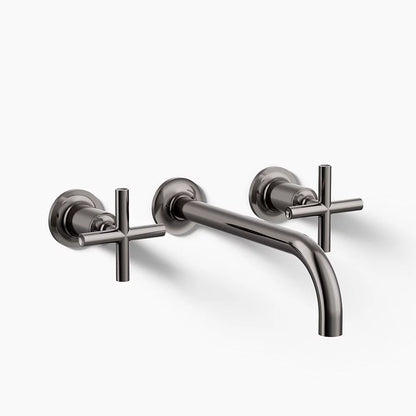 Purist® Wall-mount bathroom sink faucet trim with Cross handles, 1.2 gpm