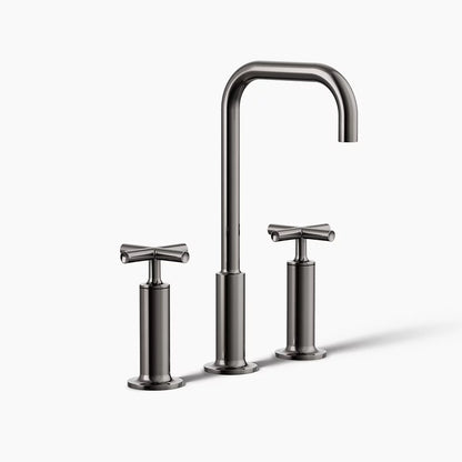 Purist® Widespread bathroom sink faucet with Cross handles, 1.2 gpm