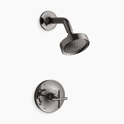 Purist® Rite-Temp® shower trim kit with cross handle, 2.5 gpm