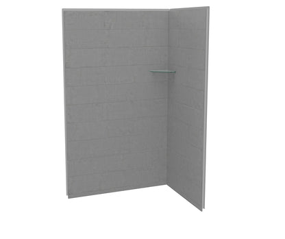 Utile 4832 Composite Direct-to-Stud Two-Piece Corner Shower Wall Kit in Metro Tux