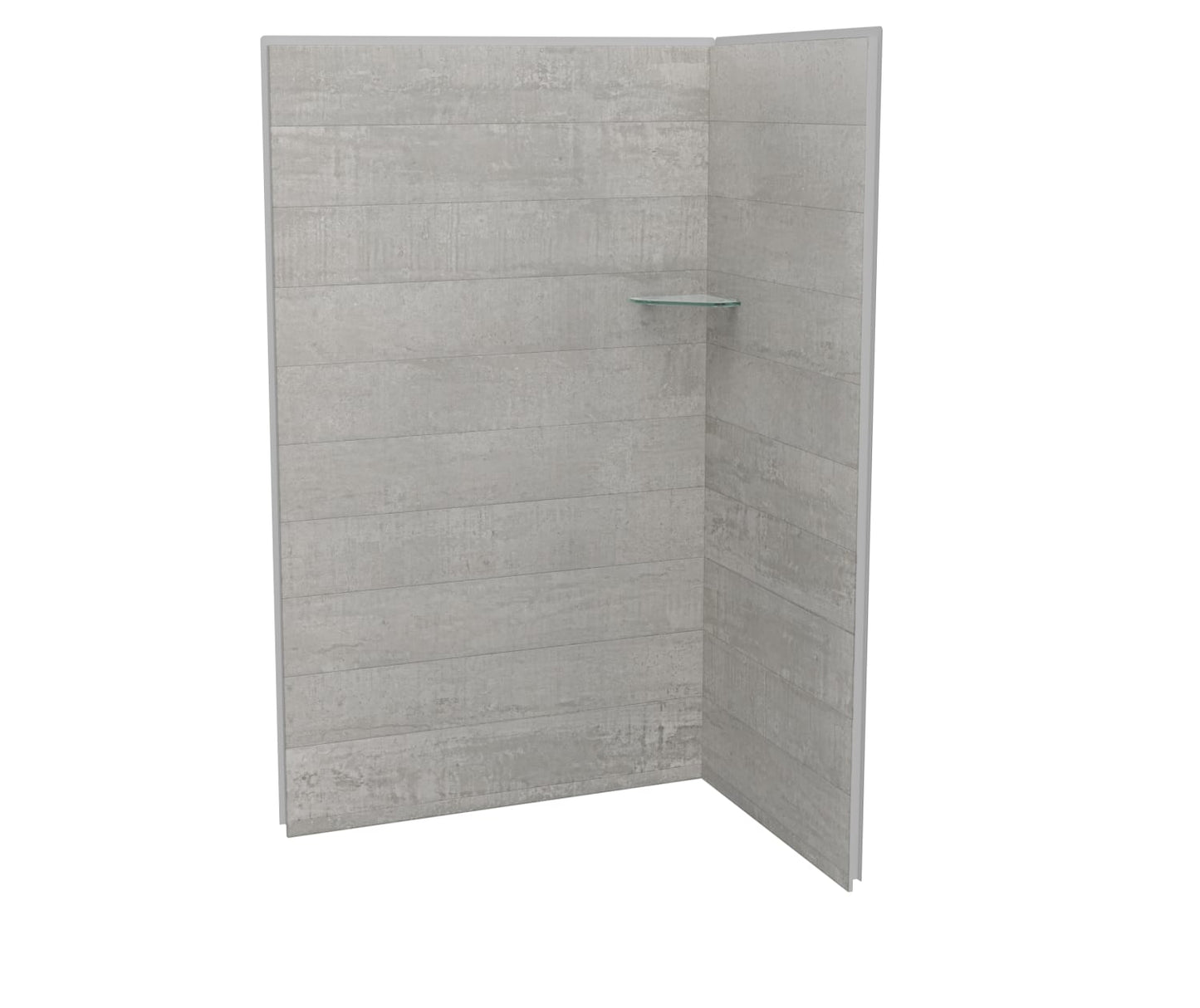 Utile 4832 Composite Direct-to-Stud Two-Piece Corner Shower Wall Kit in Metro Tux
