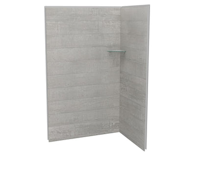 Utile 4832 Composite Direct-to-Stud Two-Piece Corner Shower Wall Kit in Metro Tux