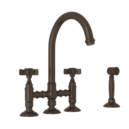 ROHL Acqui Bridge Kitchen Faucet With Side Spray