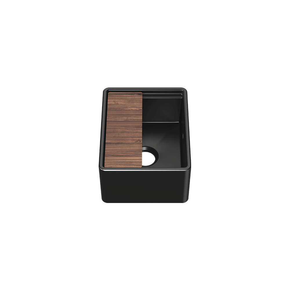 Julien Fira 15'' Single Bowl Bar Sink Matte Black Fireclay