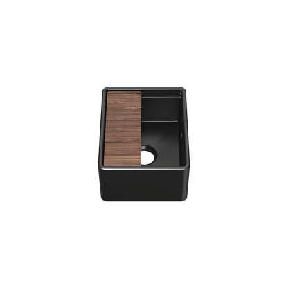 Julien Fira 15'' Single Bowl Bar Sink Matte Black Fireclay