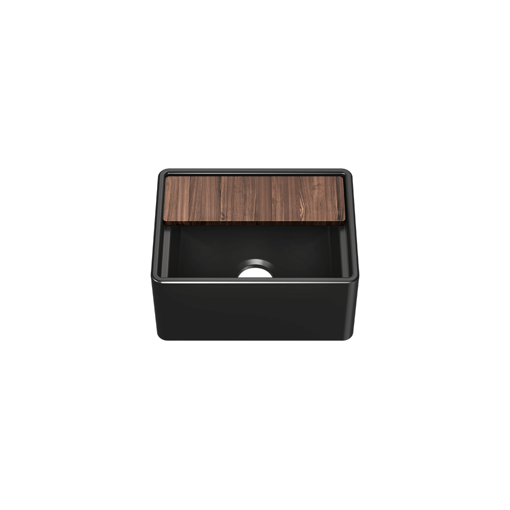 Julien Fira 15'' Single Bowl Bar Sink Matte Black Fireclay