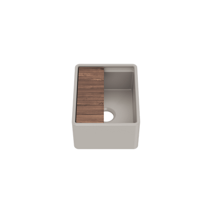 Julien Fira 15'' Single Bowl Kitchen Sink Matte Taupe Fireclay