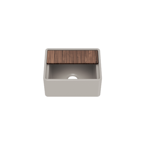 Julien Fira 15'' Single Bowl Kitchen Sink Matte Taupe Fireclay