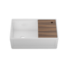 Julien Apron Front Undermount Single Bowl Kitchen Sink with Accessory Ledge, 33"x19"x11-1/2"